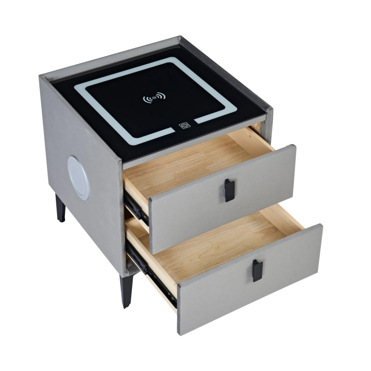 PRZEDSPRZEDAŻ -15% do 05.05 ! Szafka nocna SMART - velvet szara Riviera 91