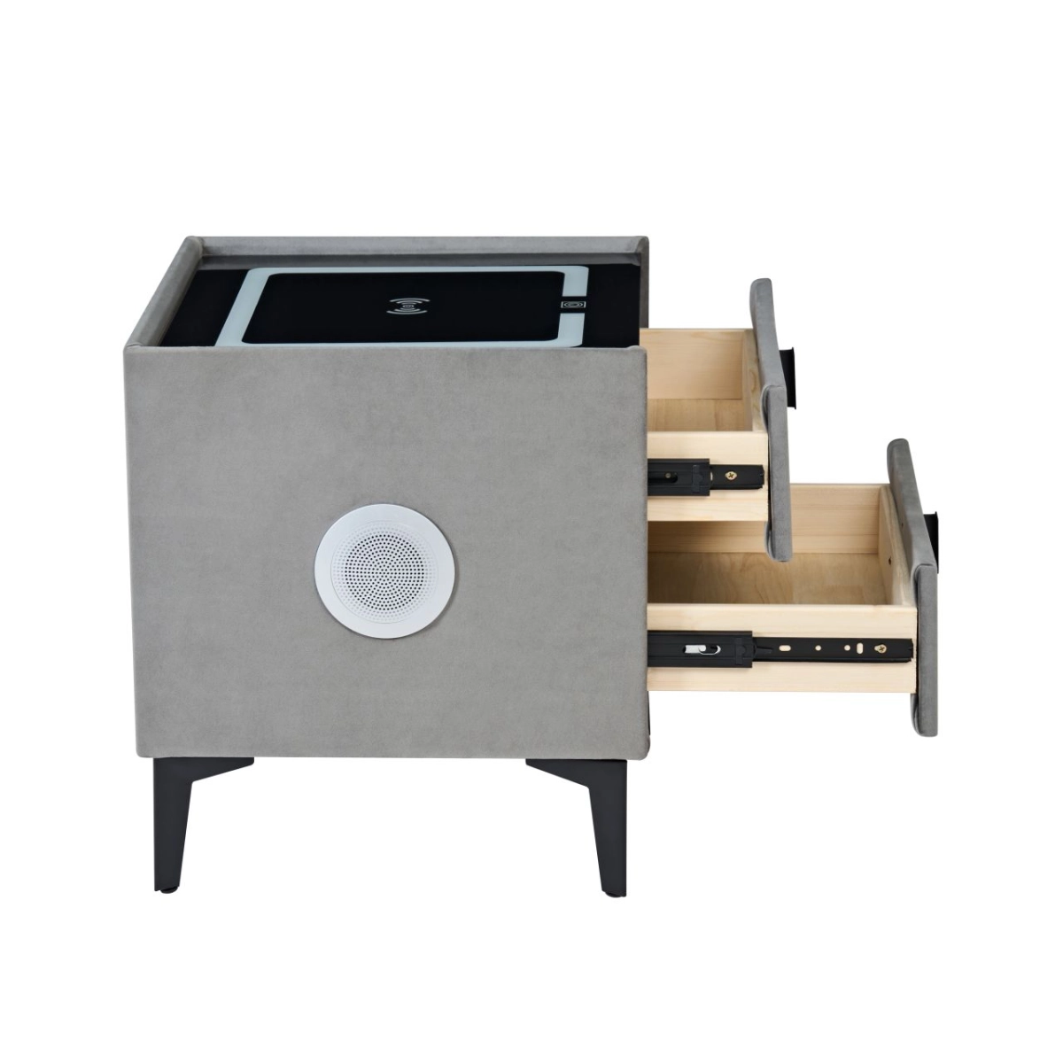 PRZEDSPRZEDAŻ -15% do 05.05 ! Szafka nocna SMART - velvet szara Riviera 91