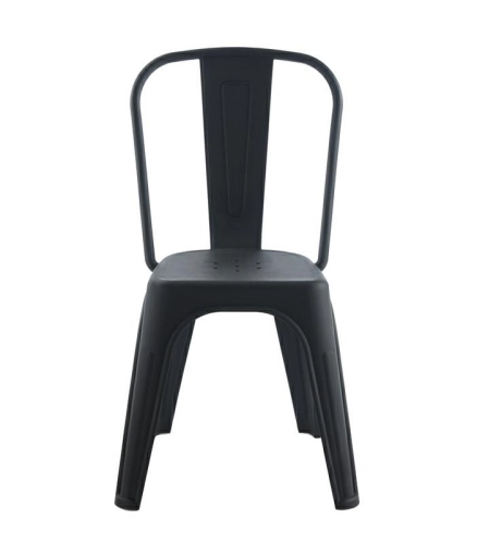 Krzesło czarne plastikowe z oparciem, Tower Paris PP
