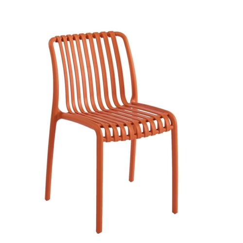 Krzesło pomarańczowe ogrodowe na taras, Strips