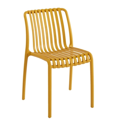 Krzesło żółte ogrodowe na taras, Strips