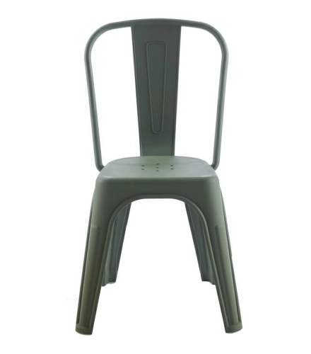  Krzesło ciemnozielone plastikowe z oparciem, Tower Paris PP