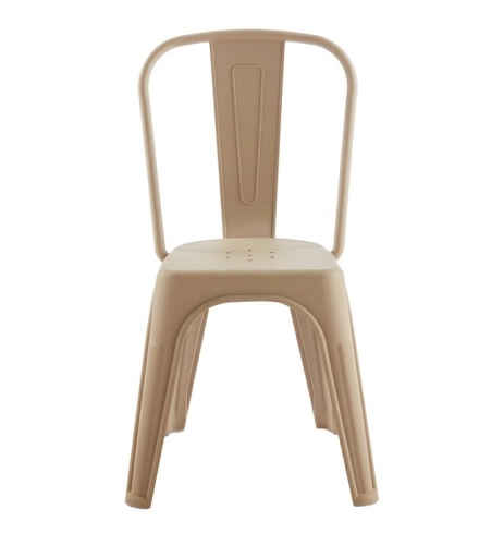  Krzesło beżowe plastikowe z oparciem, Tower Paris PP