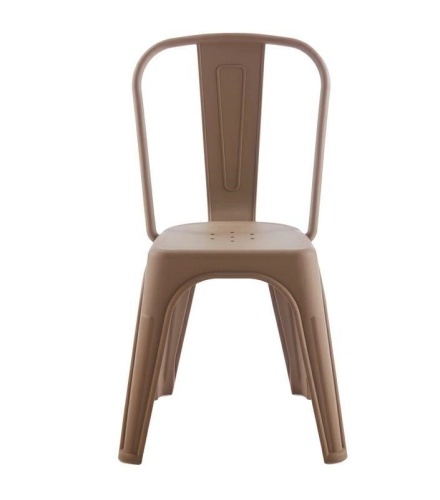 Krzesło brązowe plastikowe z oparciem, Tower Paris PP