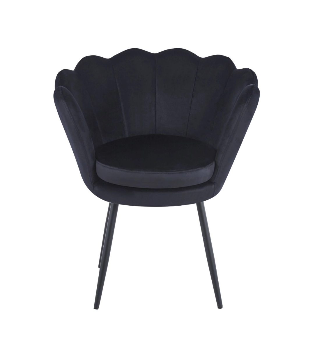 Fotel velvet (czarny) /nogi czarne/