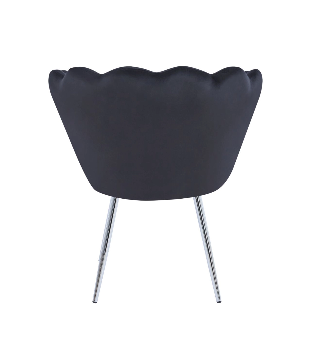 Fotel velvet (czarny) /nogi srebrne/