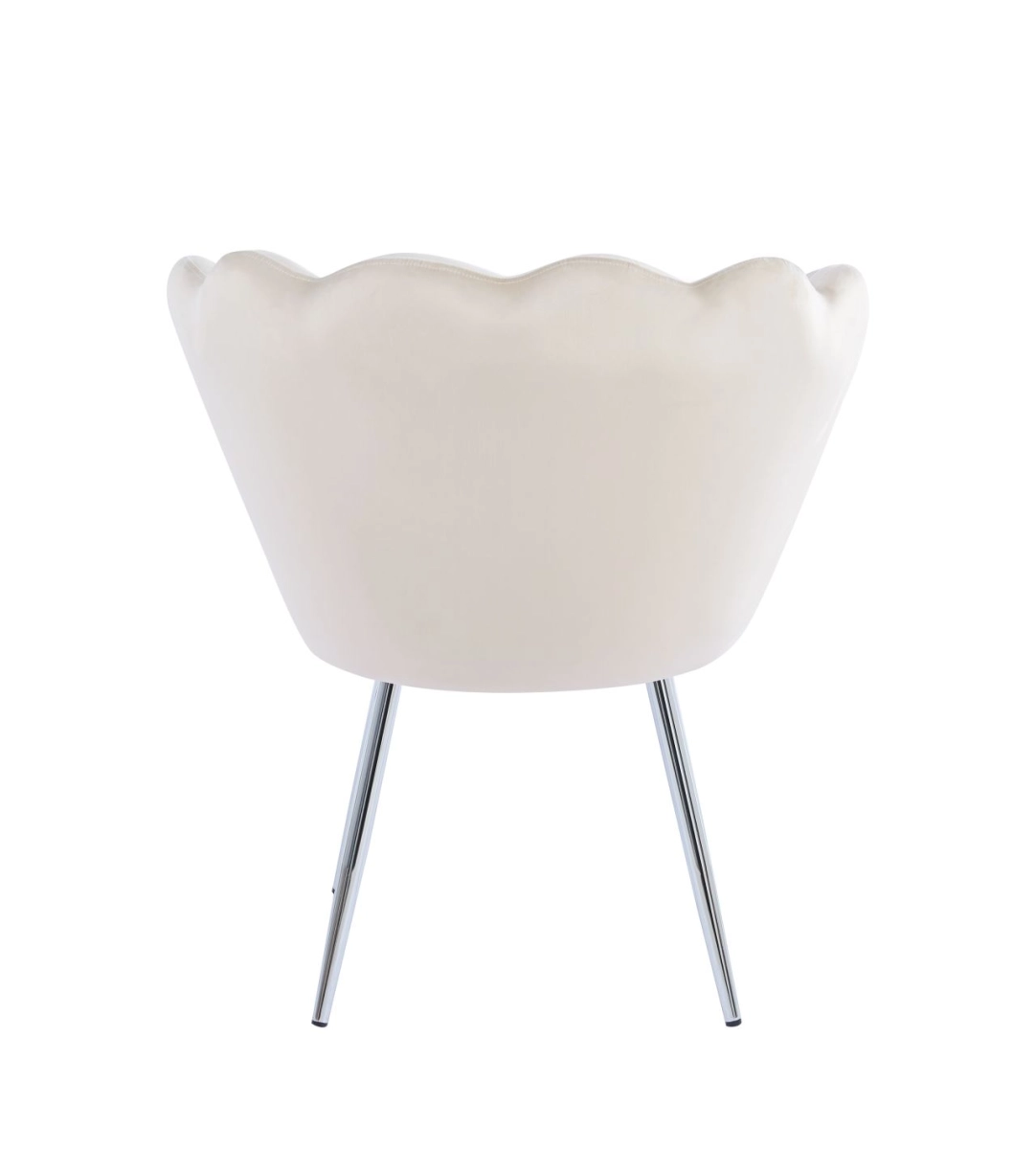 Fotel velvet (beżowy) /nogi srebrne/