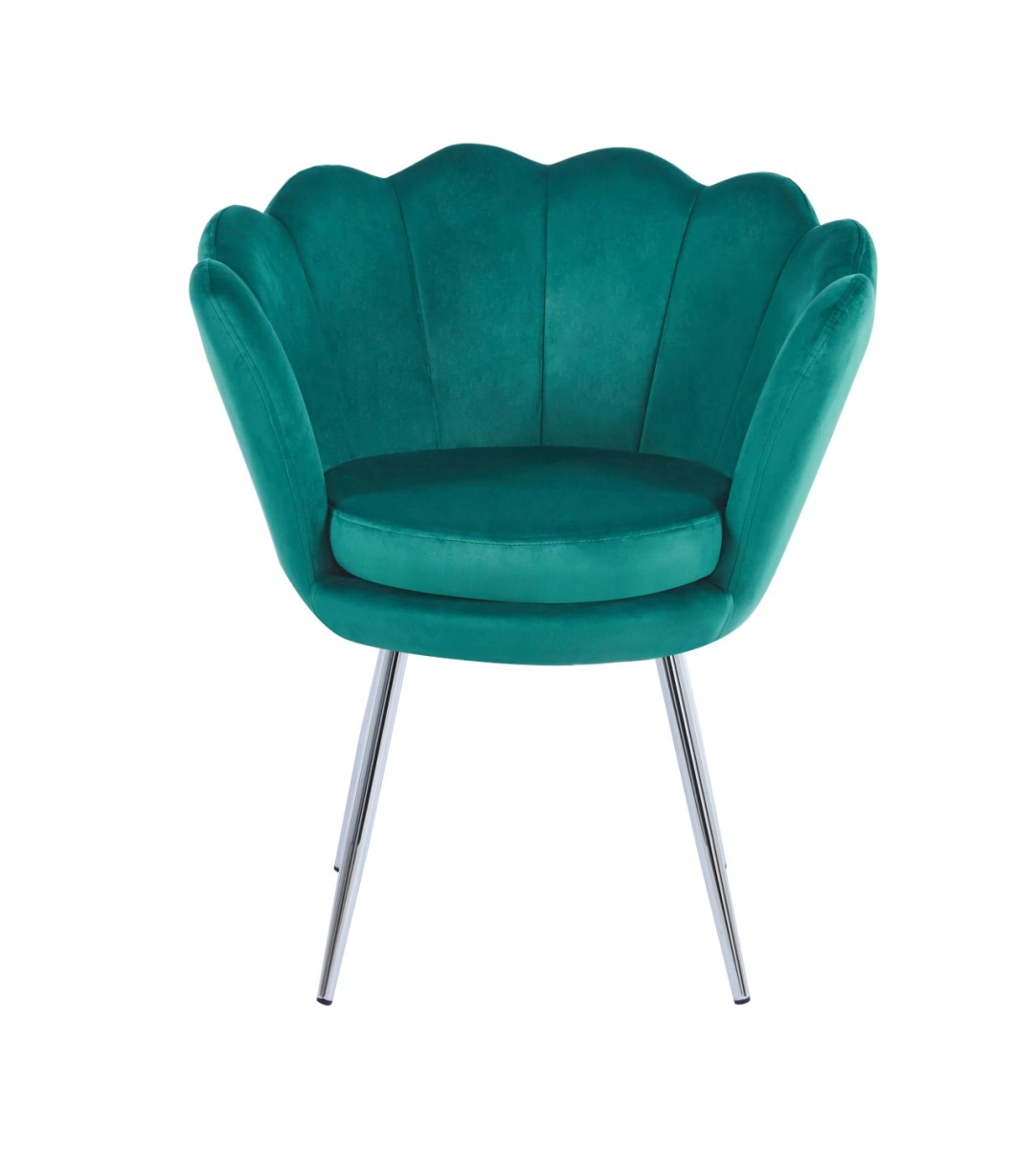 Fotel velvet (zielony) /nogi srebrne/