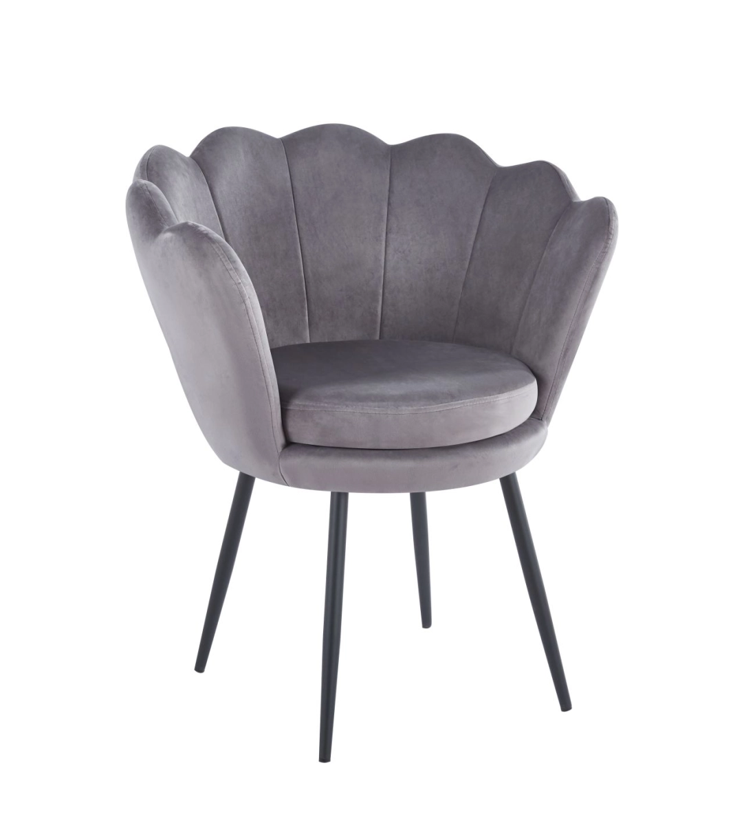 Fotel velvet (B) - Riviera 91 szary