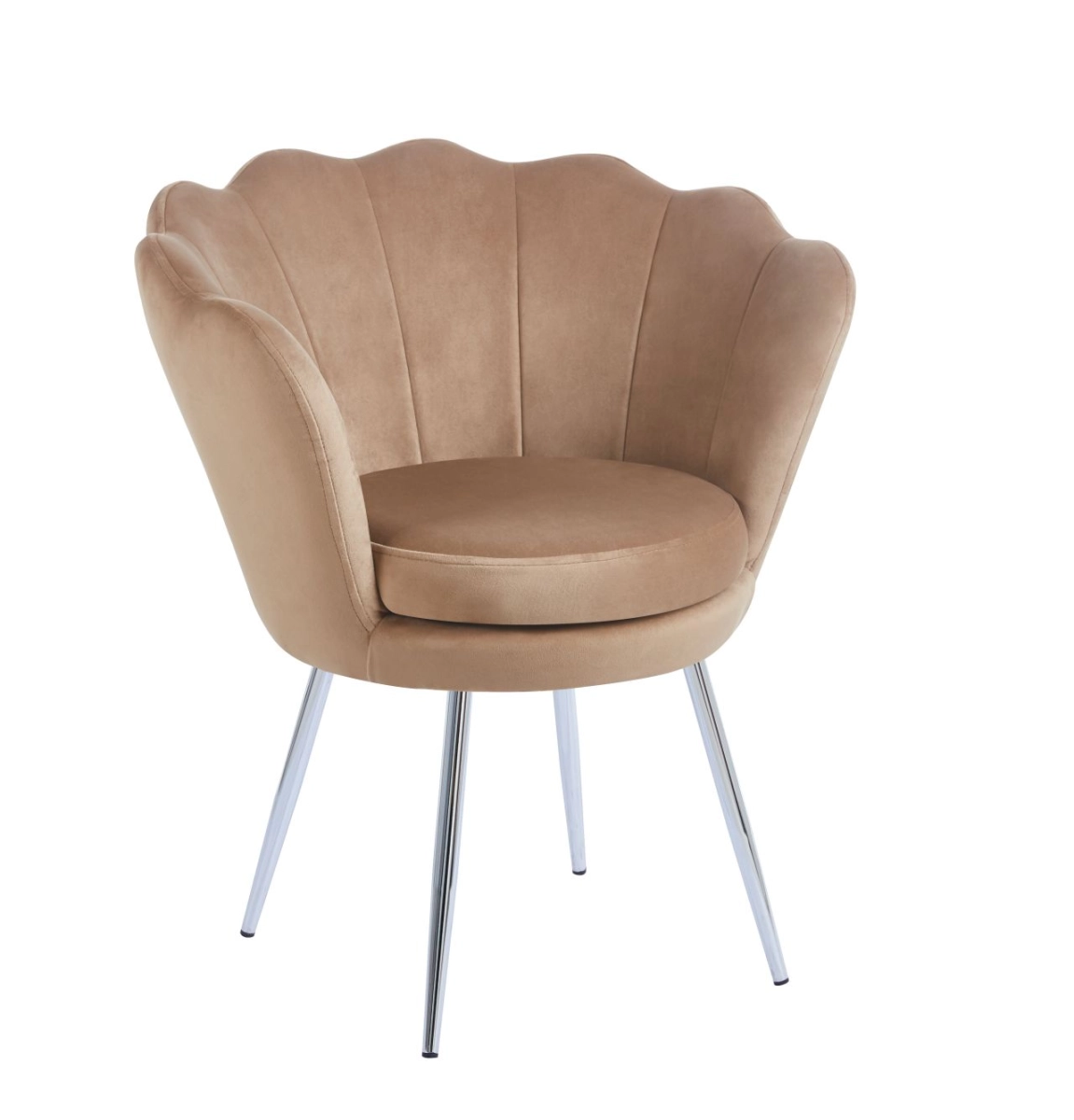 Fotel velvet (cappuccino) /nogi srebrne/