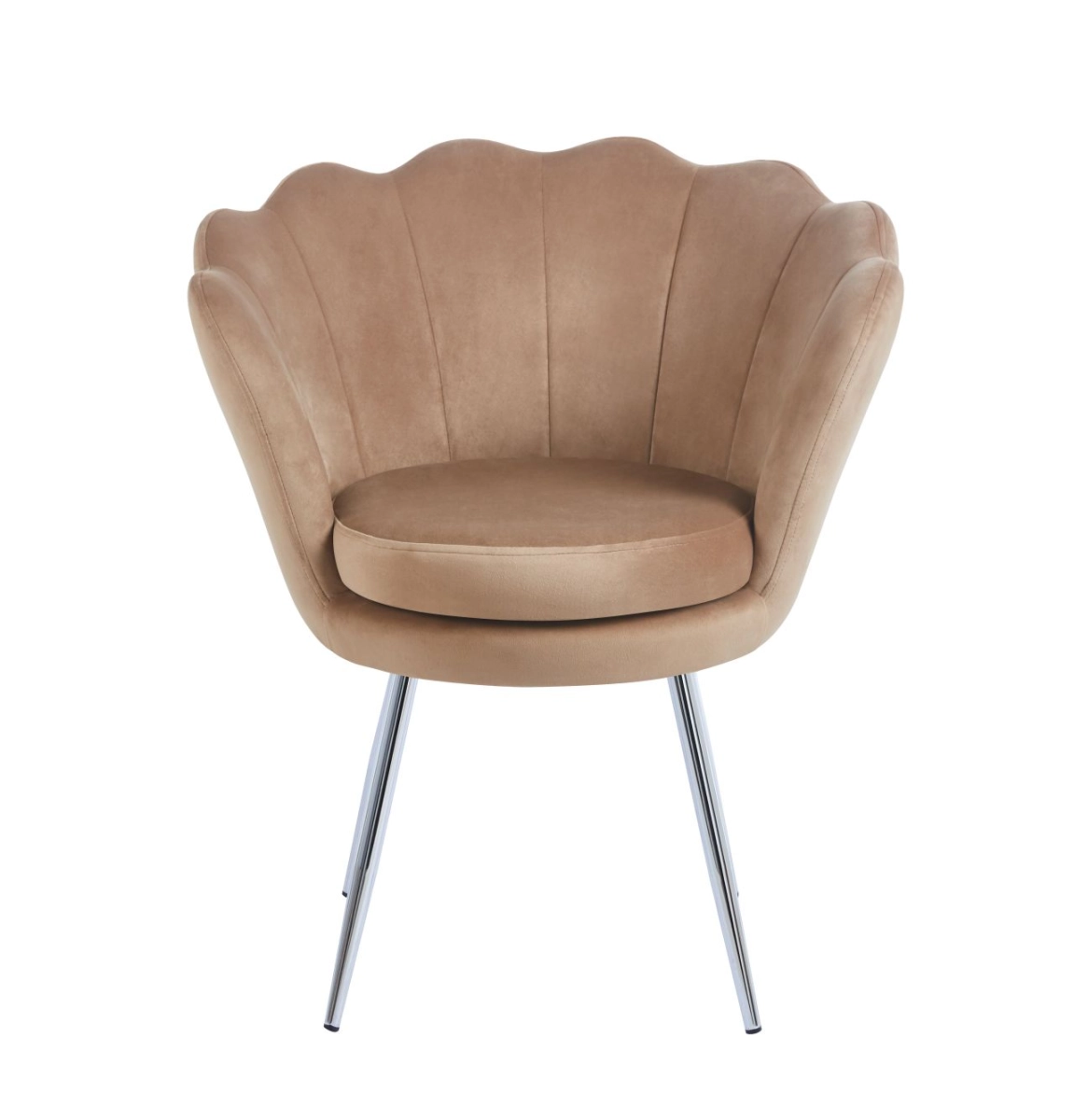 Fotel velvet (cappuccino) /nogi srebrne/