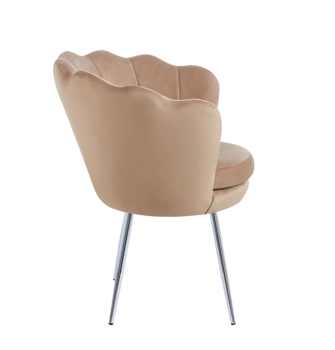 Fotel velvet (cappuccino) /nogi srebrne/