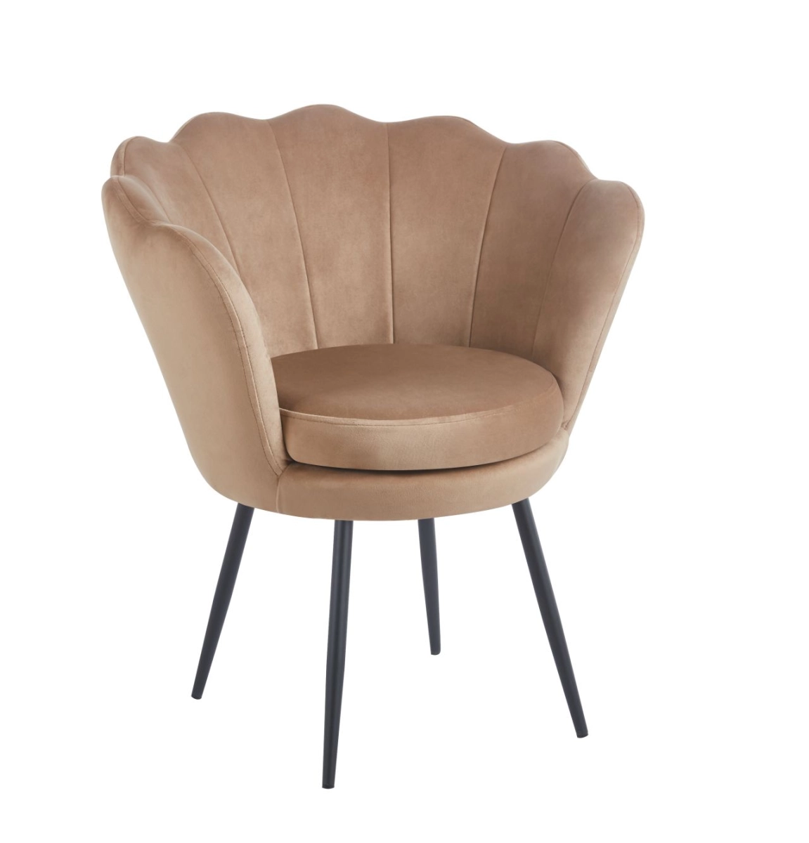 Fotel velvet (cappuccino) /nogi czarne/