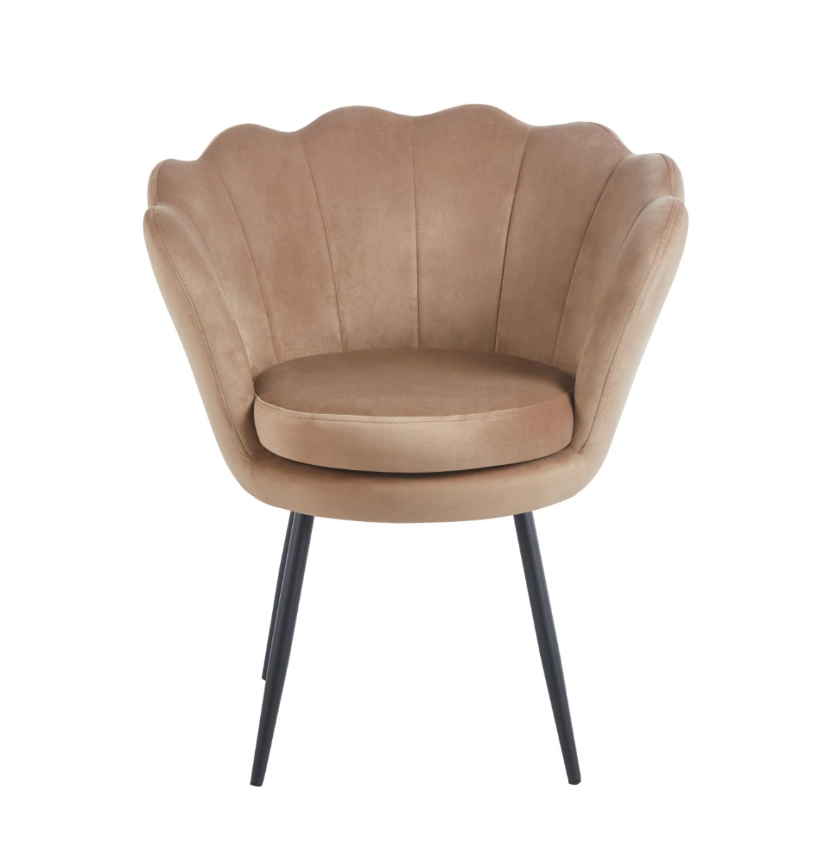 Fotel velvet (cappuccino) /nogi czarne/