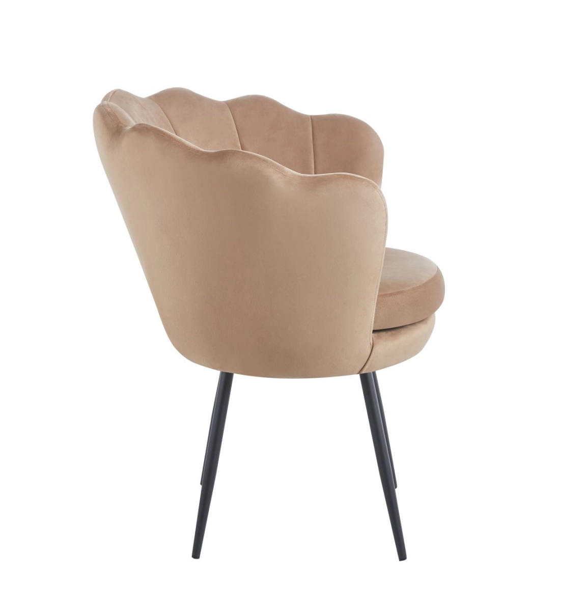 Fotel velvet (cappuccino) /nogi czarne/