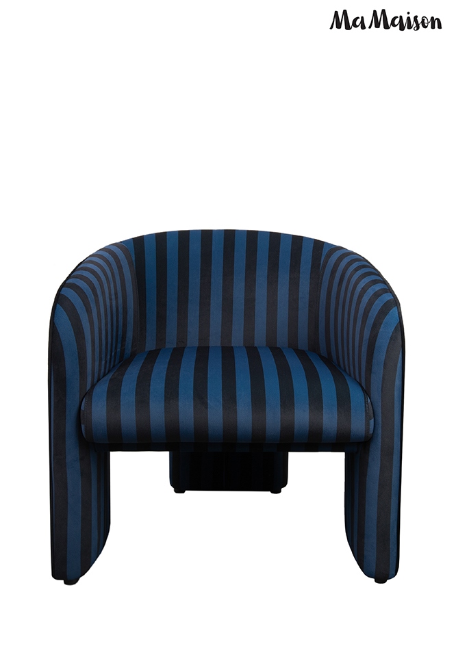 MaMaison fotel JOLIE niebieski / czarny