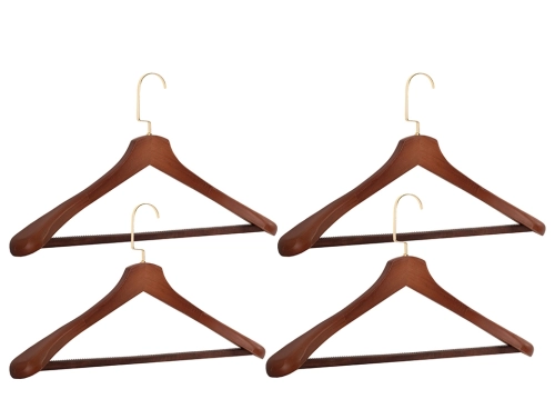 Zestaw 4 wieszaków brązowych Hardi SHP