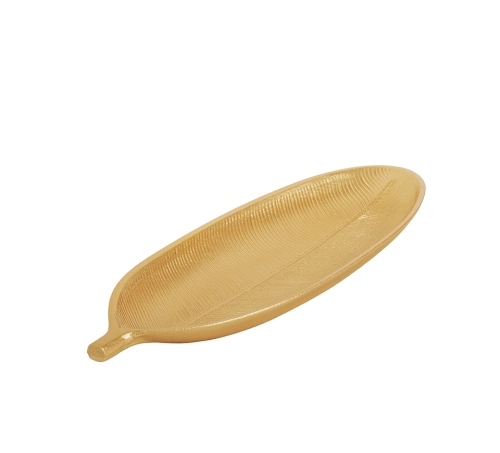 Taca dekoracyjna złota Leaf SHP