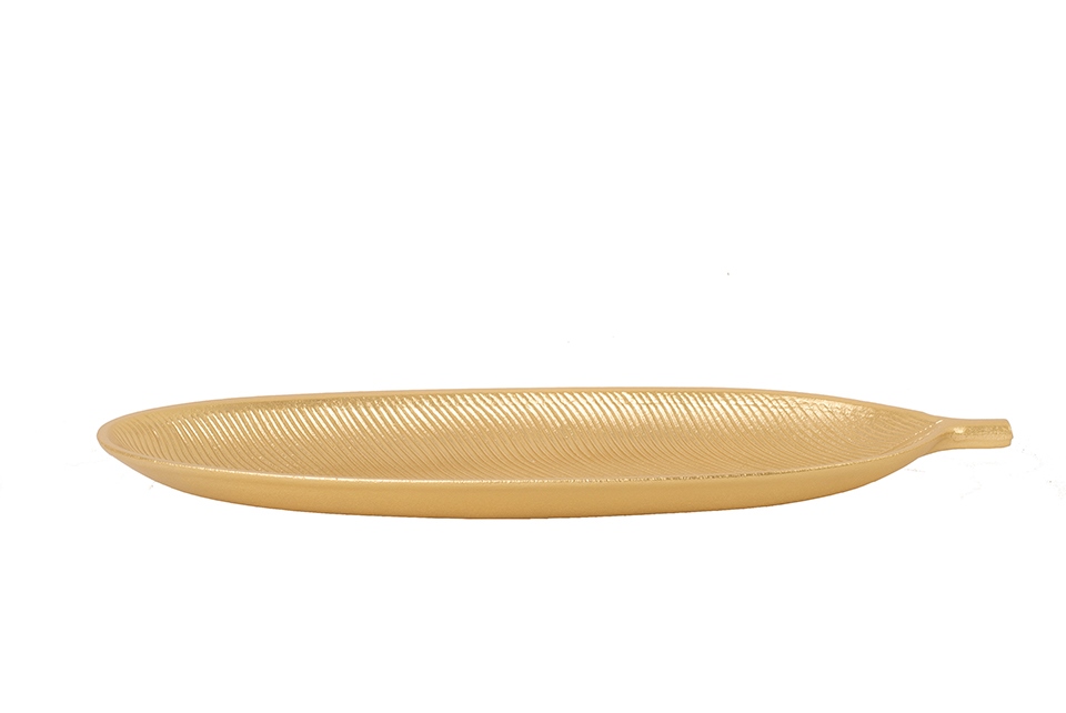 Taca dekoracyjna SHP LEAF złota