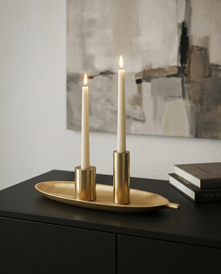 Taca dekoracyjna SHP LEAF złota