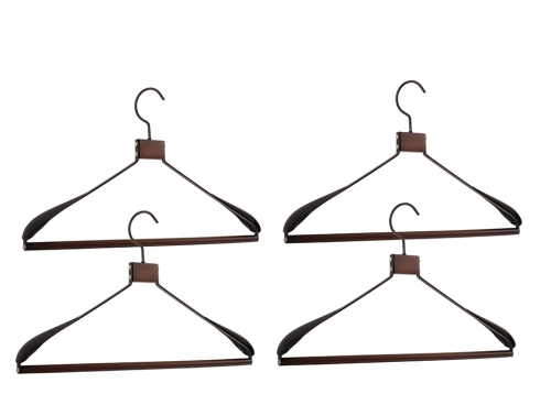 Zestaw 4 wieszaków czarnych Solid SHP 