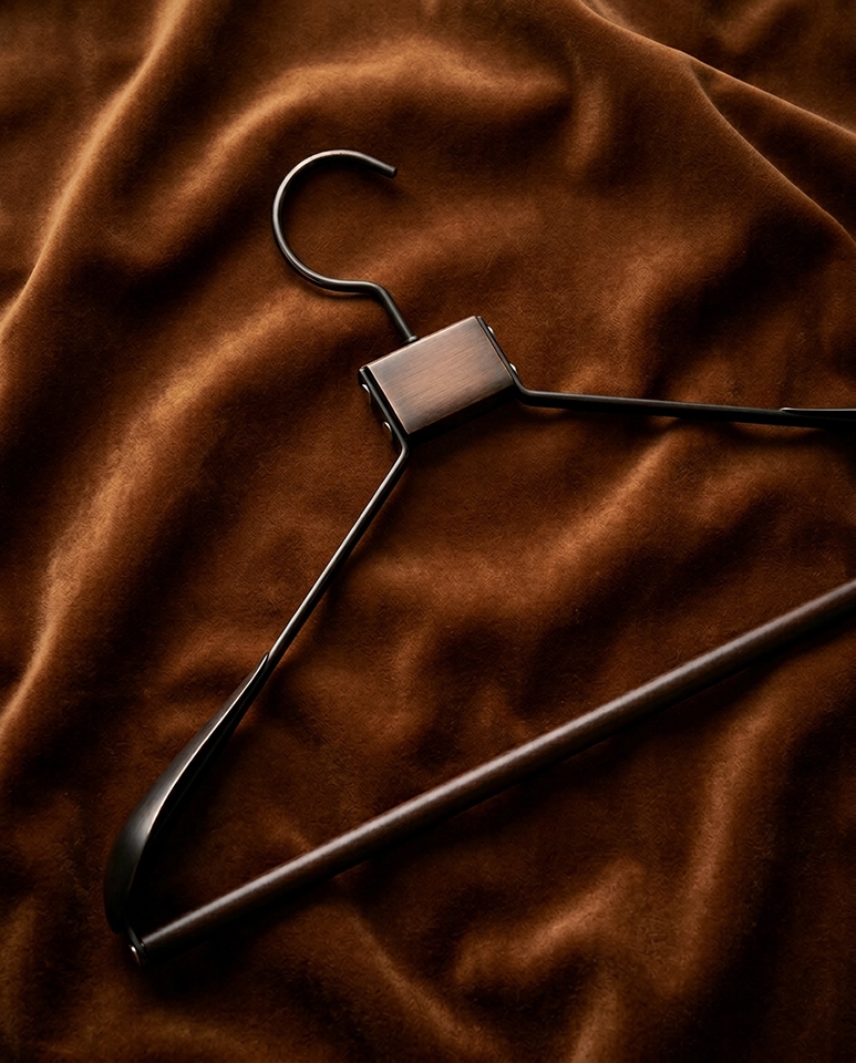 Zestaw 4 wieszaków SHP SOLID czarny