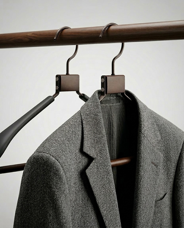 Zestaw 4 wieszaków SHP SOLID czarny