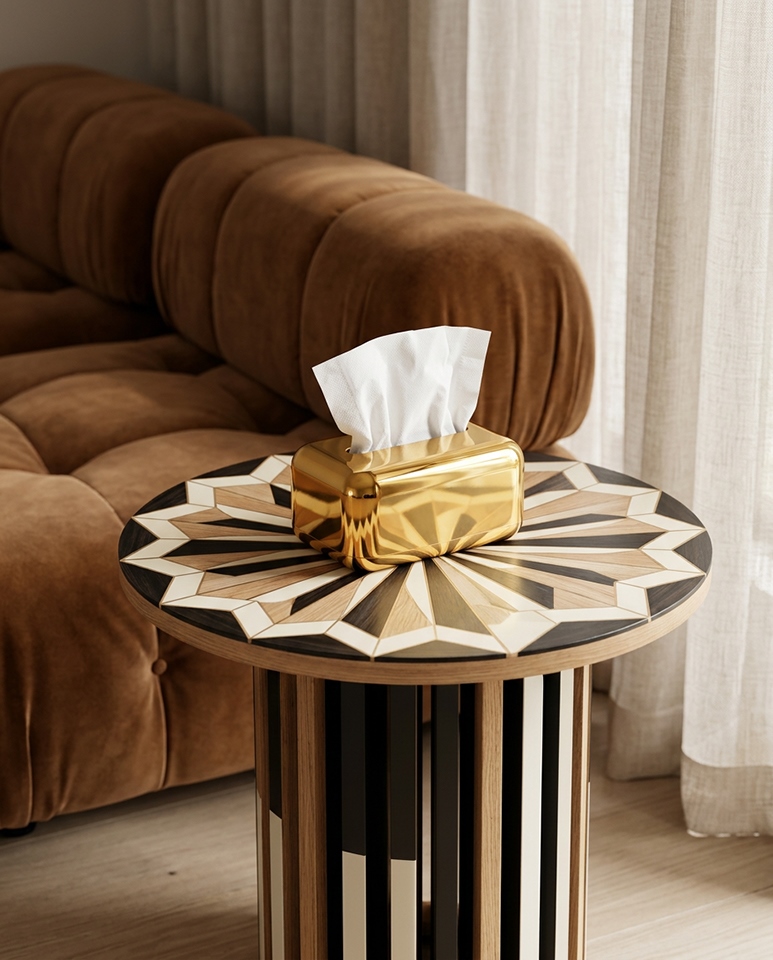 Pojemnik dekoracyjny SHP GOLDEN złoty