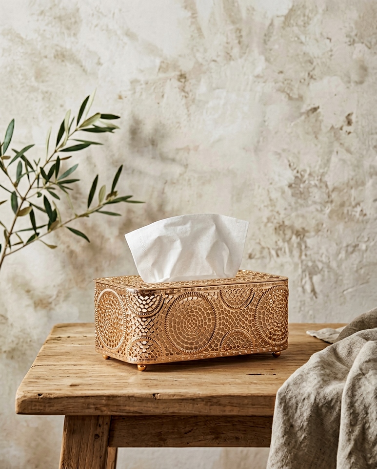 Pojemnik na chusteczki SHP MAISON złoty