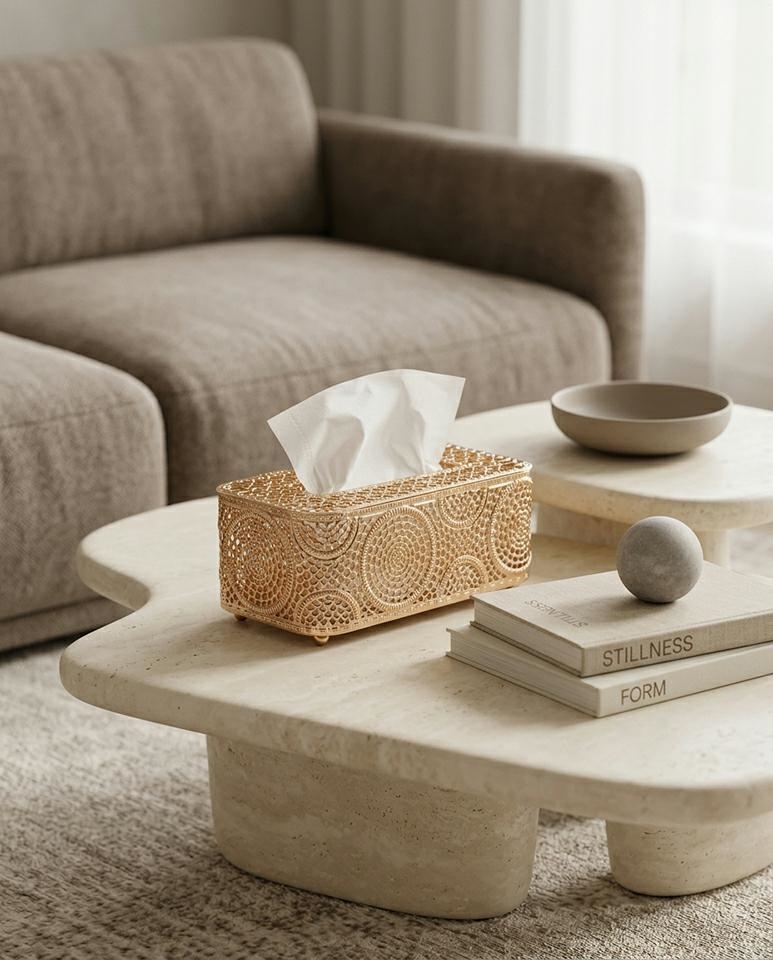 Pojemnik na chusteczki SHP MAISON złoty