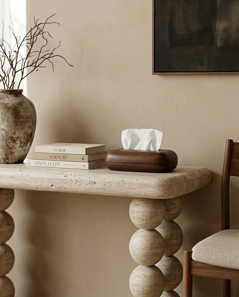 Pojemnik na chusteczki SHP WOODIE brązowy