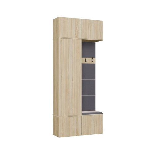 Szafa z garderobą do przedpokoju, dąb sonoma Haga II 1SZ1W