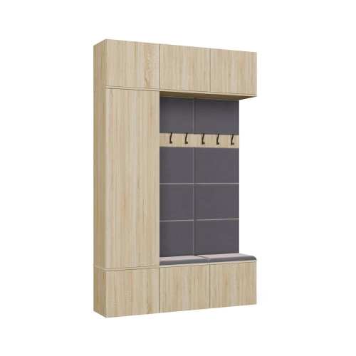  Szafa z garderobą do przedpokoju, dąb sonoma Haga III 1SZ2W