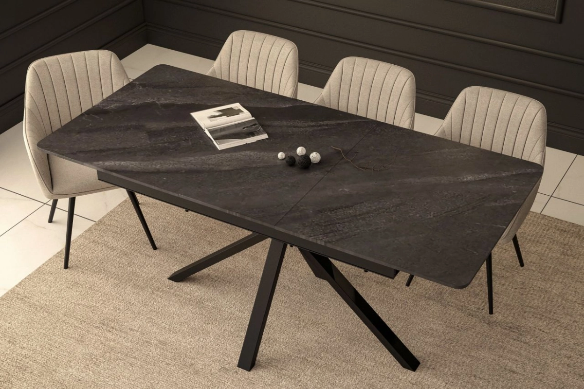 Stół rozkładany (szary mat) 140(180)x85