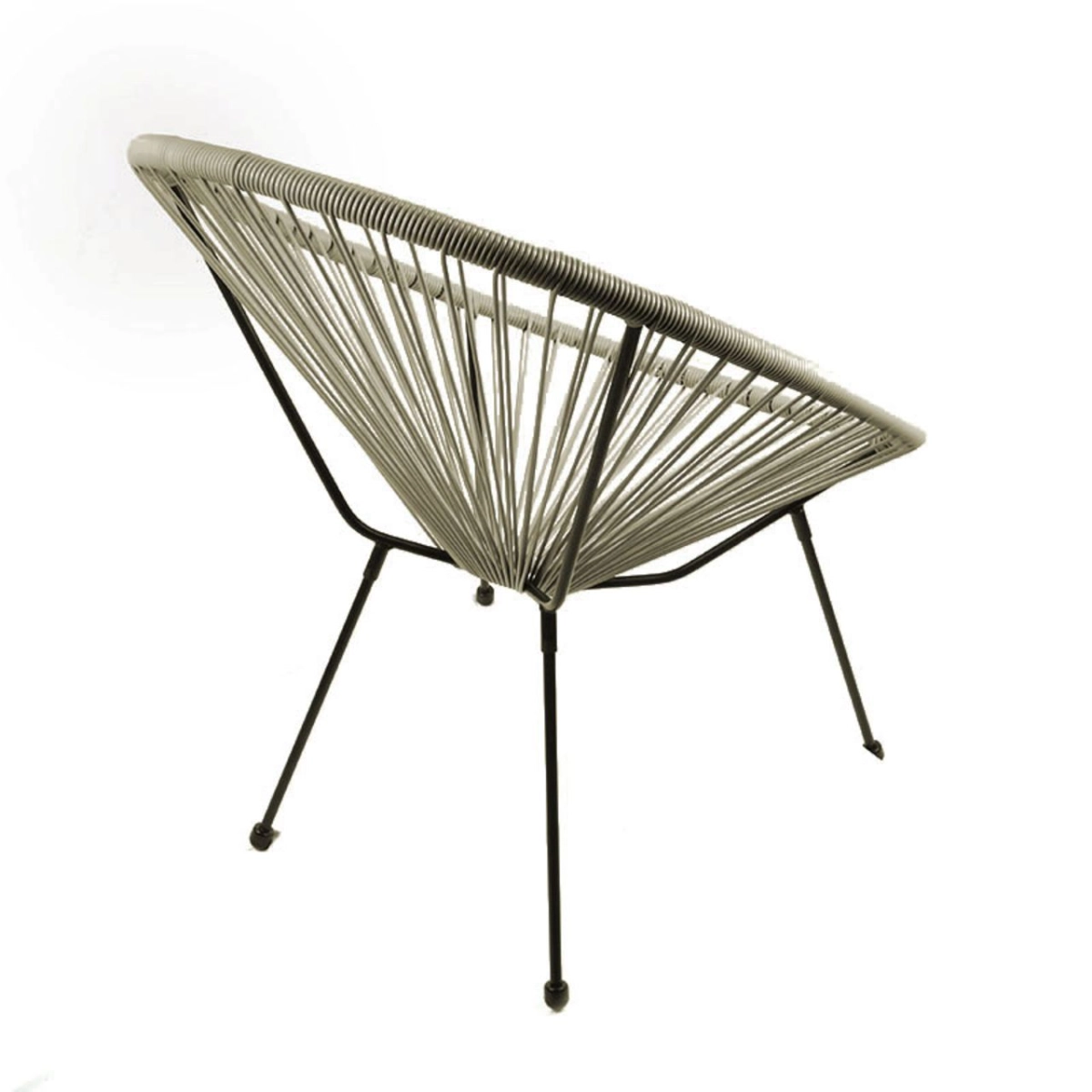 Krzesło wypoczynkowe - technorattan (beż)