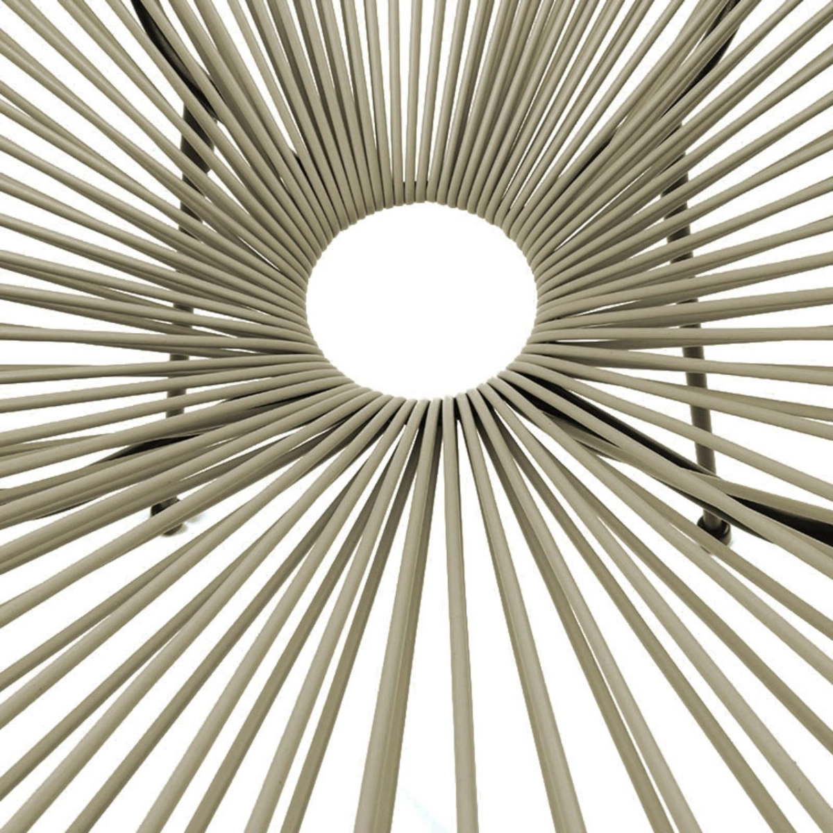 Krzesło wypoczynkowe - technorattan (beż)