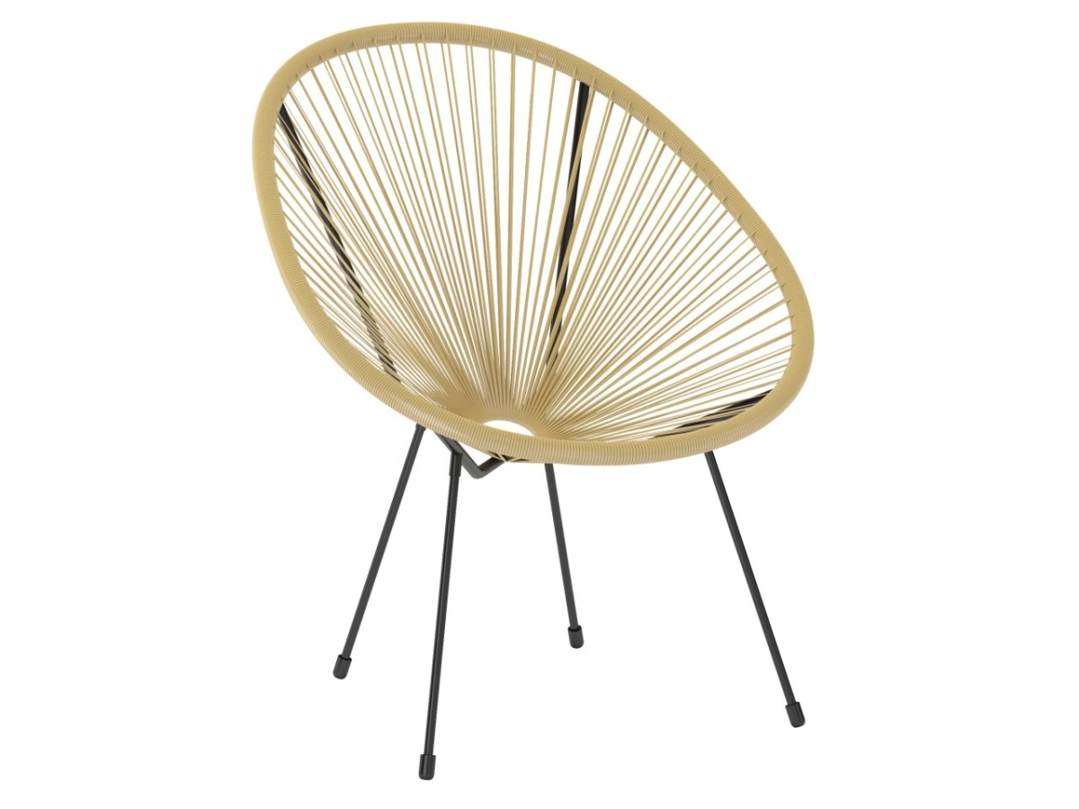 Krzesło wypoczynkowe - technorattan (naturalny)