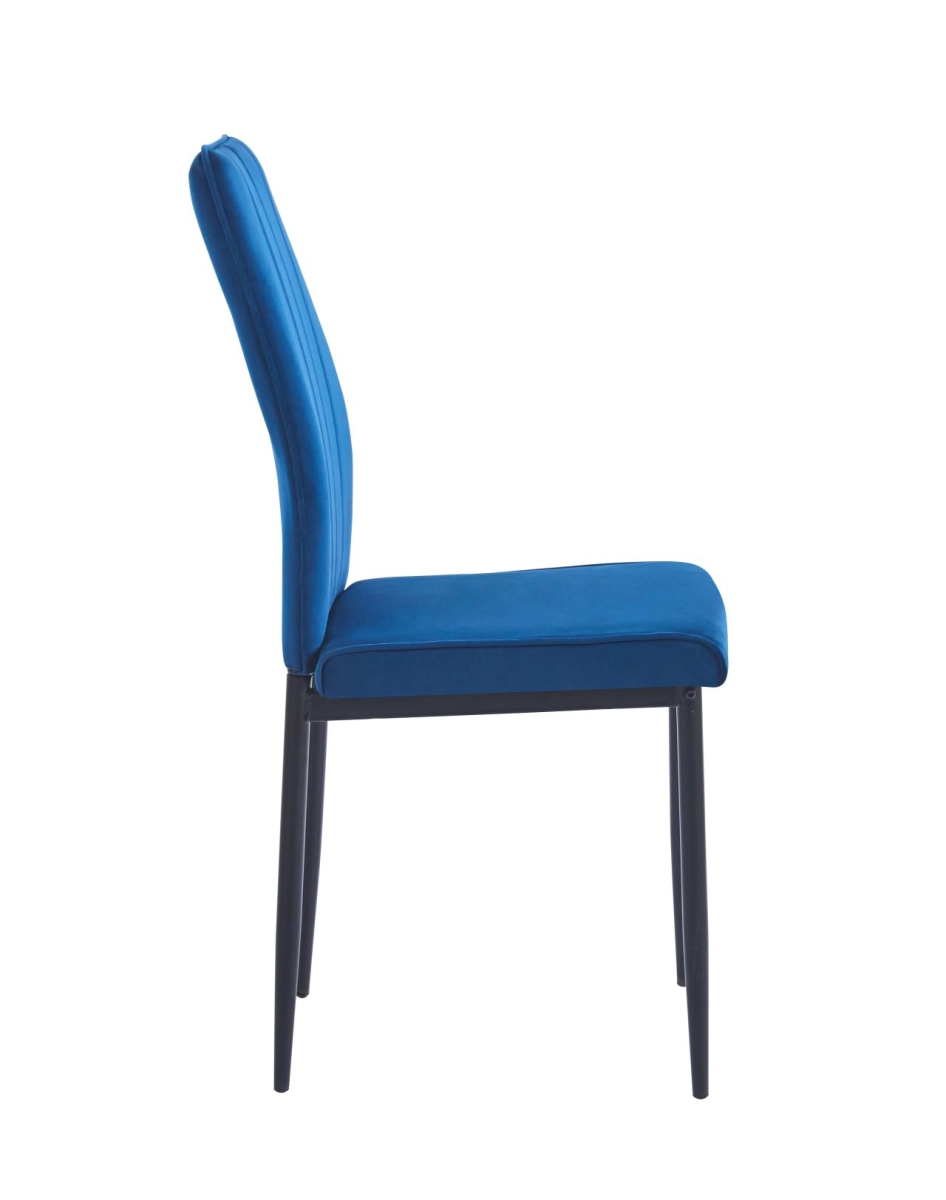 Krzesło velvet (niebieskie)