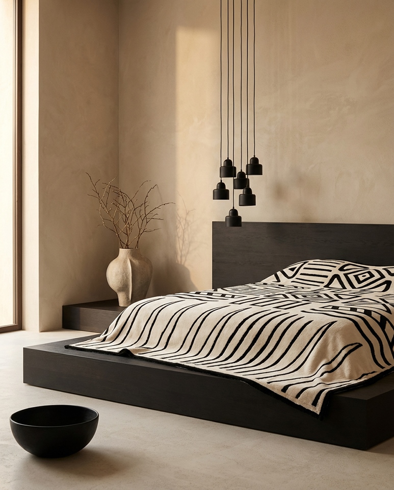 Pokrowiec na sofę SHP CORDE beżowy / czarny