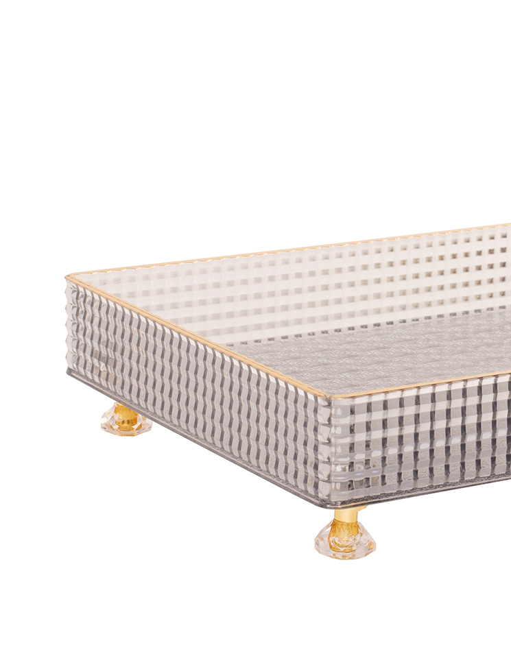 Taca dekoracyjna SHP LARI szara / złota