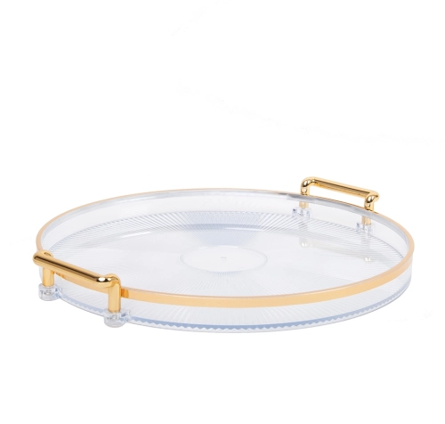 Taca dekoracyjna transparentna/złota Luxi SHP