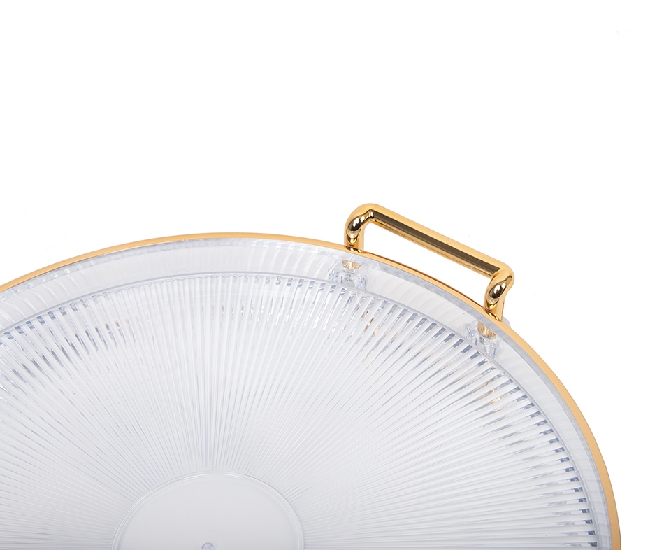 Taca dekoracyjna SHP LUXI transparentna / złota