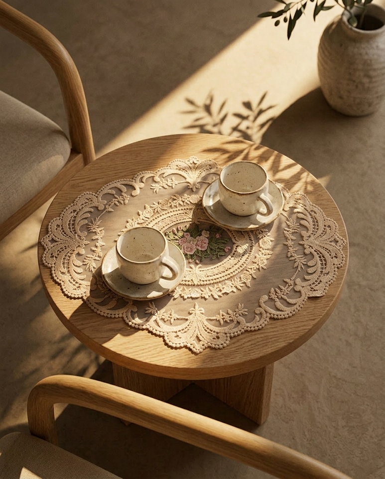 Podkładka / obrus haftowany SHP VIENNA biały