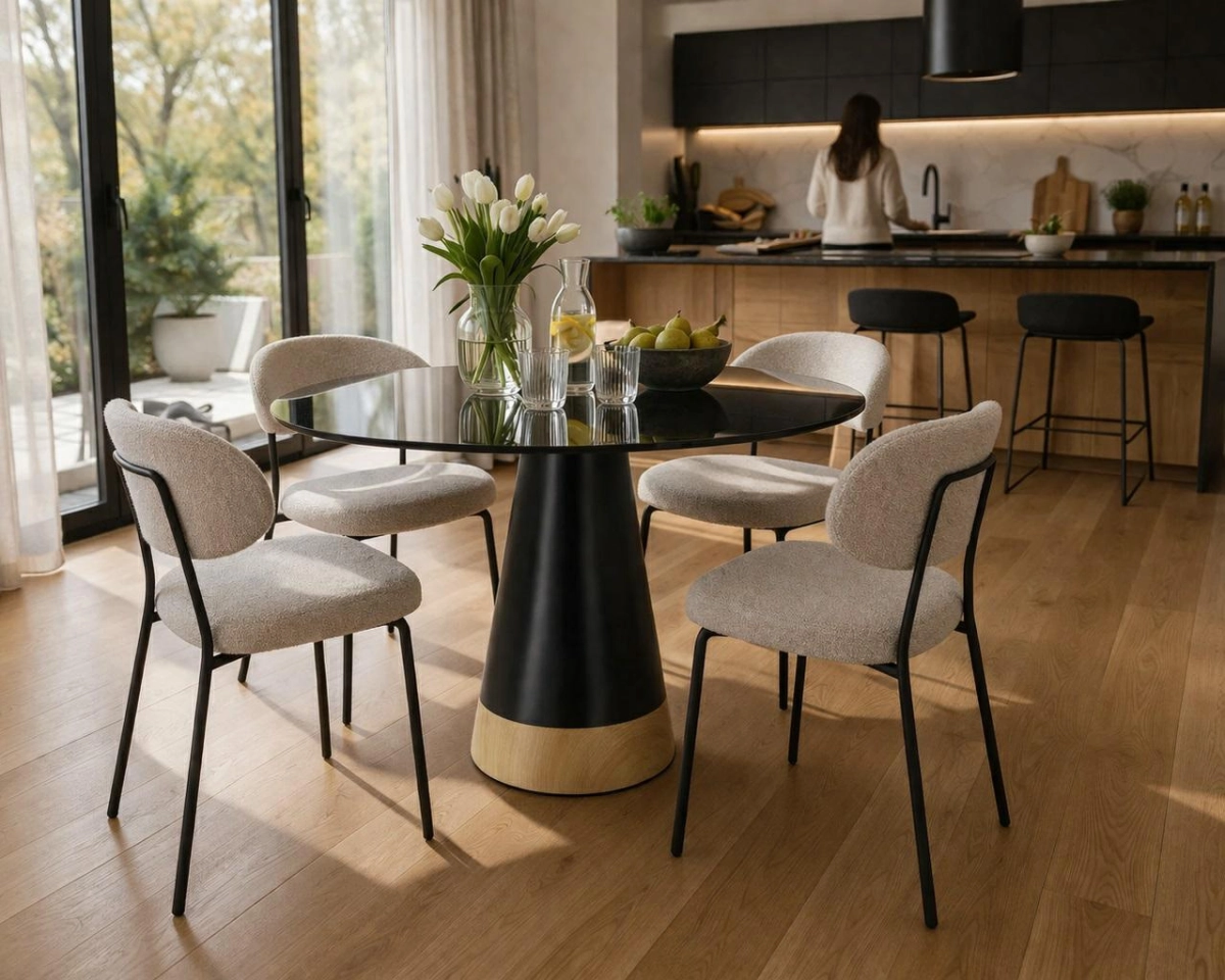 Stół Soleilo Duo czarny/naturalny