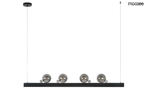 Lampa wisząca 130 cm, czarna Lineal Moosee