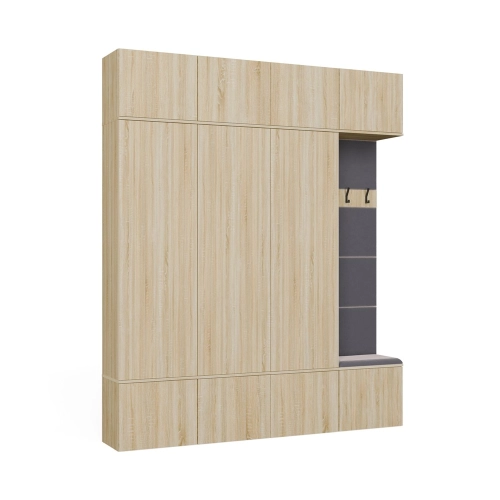 Szafa z garderobą do przedpokoju, dąb sonoma Haga IV 3SZ1W