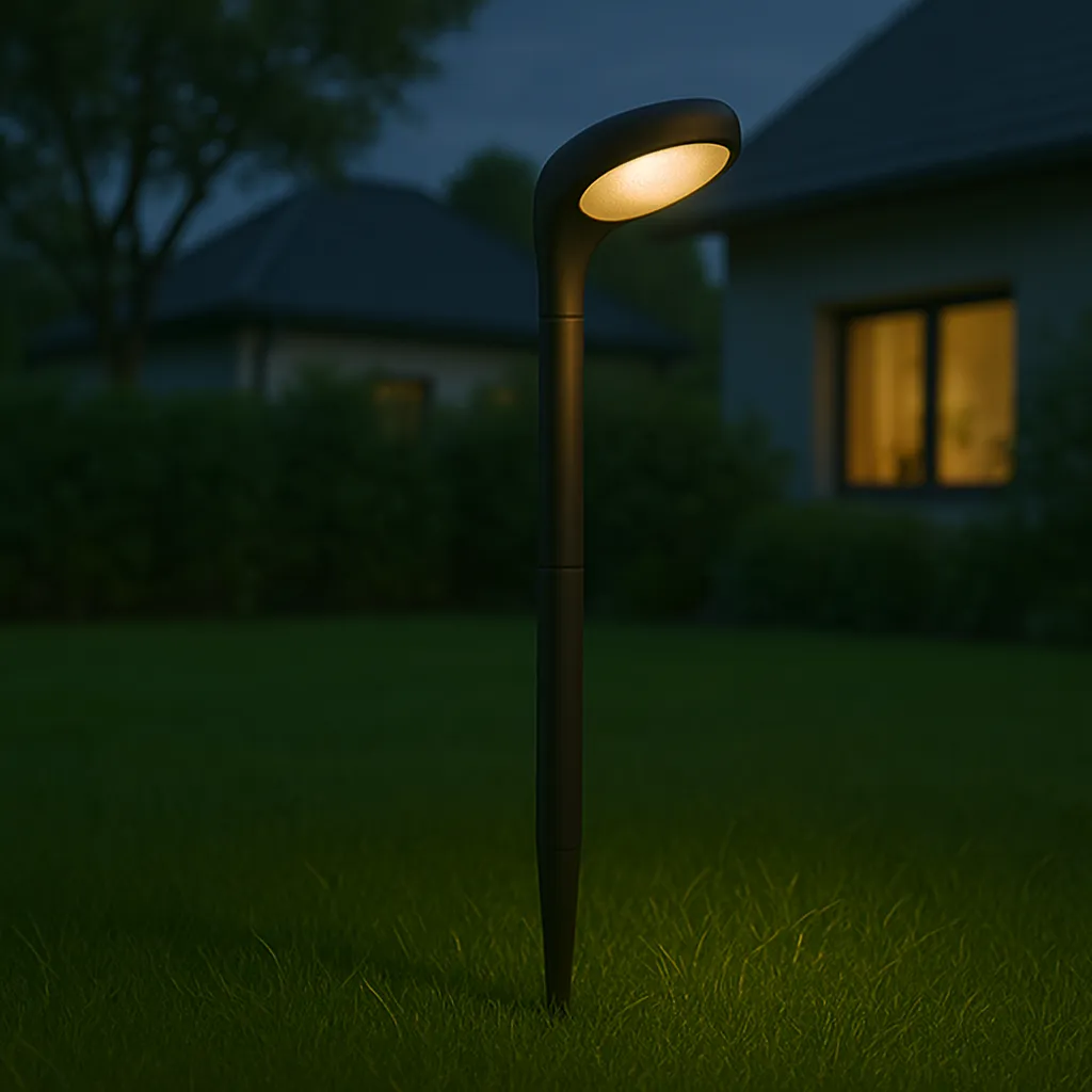 czarna-lampa-solarna-12-led-wbijana-2-tryby-swiecenia-cieple-zimne-swiatlo-marka-jumi-wizualizacja-podswietlenia.webp