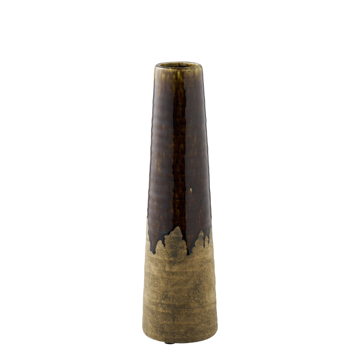 Wazon Cali ceramiczny, brązowy 11x39 cm
