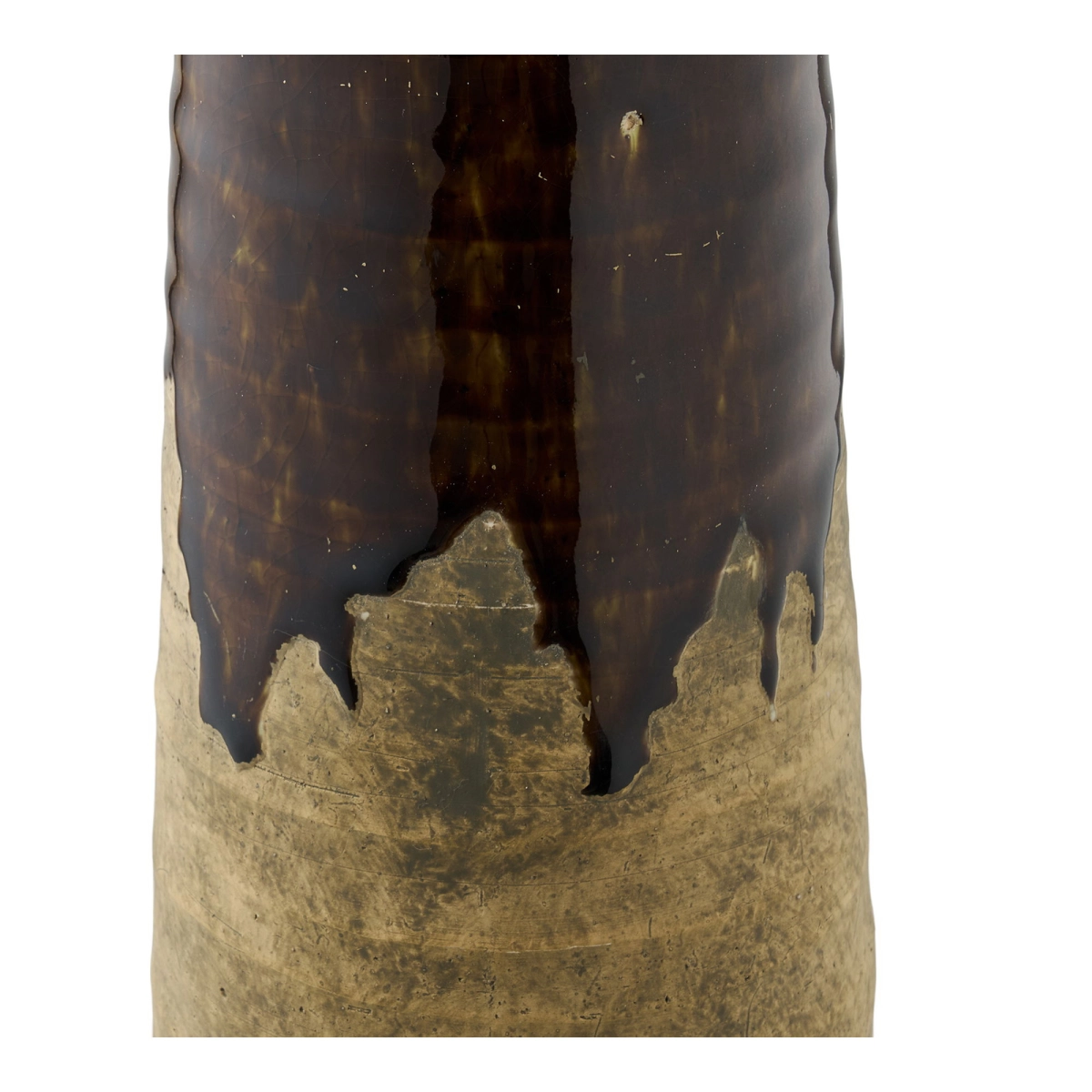 Wazon Cali ceramiczny, brązowy 11x39 cm