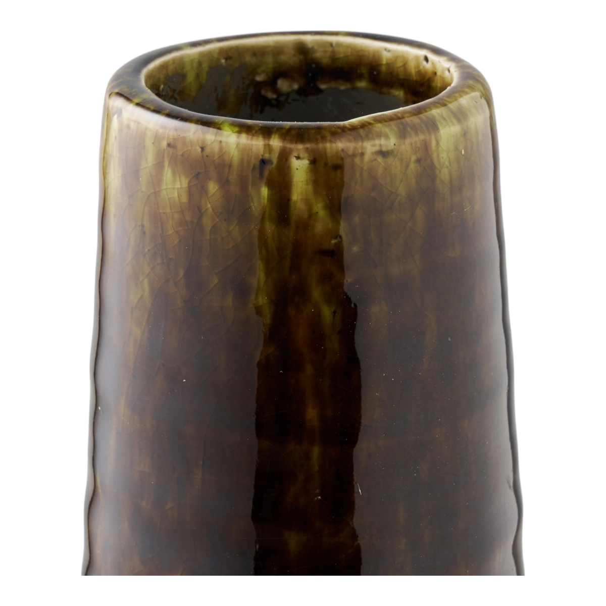 Wazon Cali ceramiczny, brązowy 11x39 cm